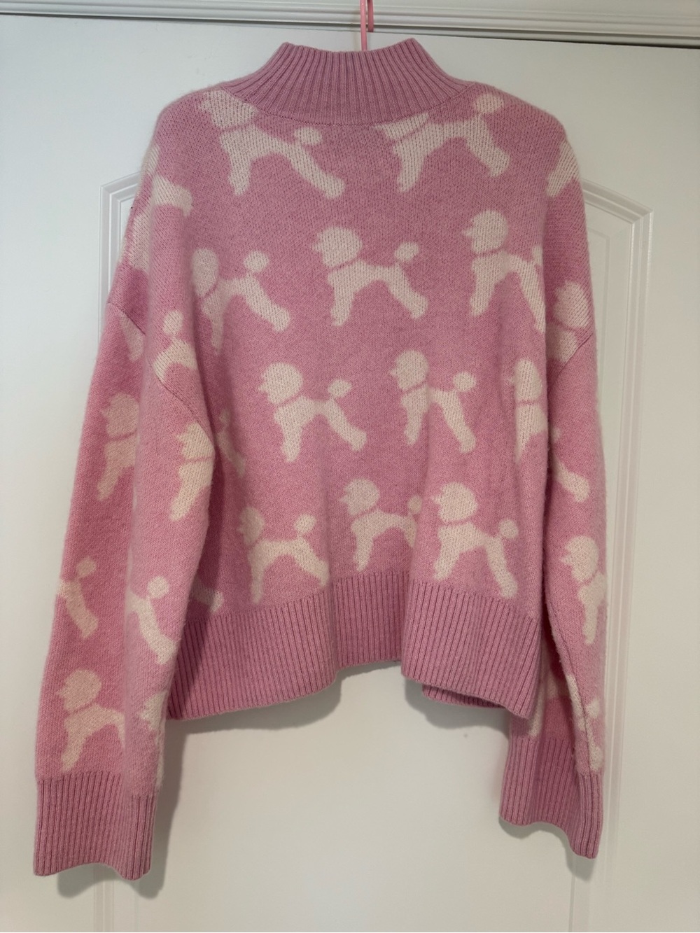 & Other Stories Jacquard Poodle Knit Jumper in pink - Picture 6 of 9